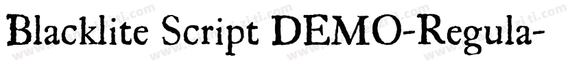 Blacklite Script DEMO-Regula字体转换